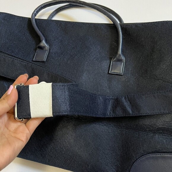 NWOT DSW EXCLUSIVE FREE FELT WEEKENDER BAG TOTE NAVY BLUE - Picture 8 of 11